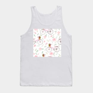 Whimiscal Bicycles | Watercolor | Rose pink Tank Top